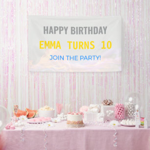 Birthday Banner Custom Party Bold Fun