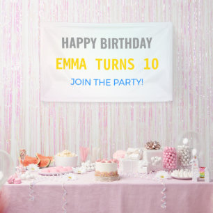 Birthday Banner Custom Party Bold Fun