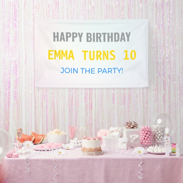 Birthday Banner | Custom | Party | Bold | Fun (Party)