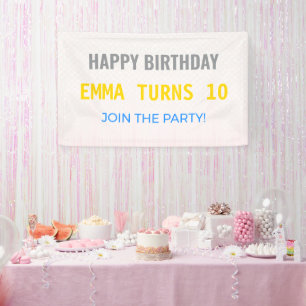 Birthday Banner Custom Party Bold Fun