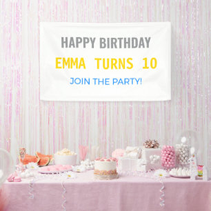 Birthday Banner Custom Party Bold Fun