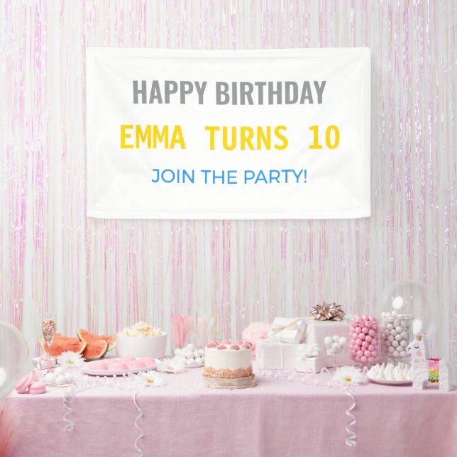 Birthday Banner | Custom | Party | Bold | Fun (Party)