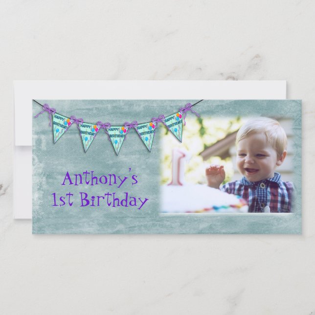 Birthday Banner Photo Card (Front)