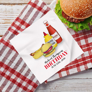 Birthday Barbeque Party BBQ Custom Napkin