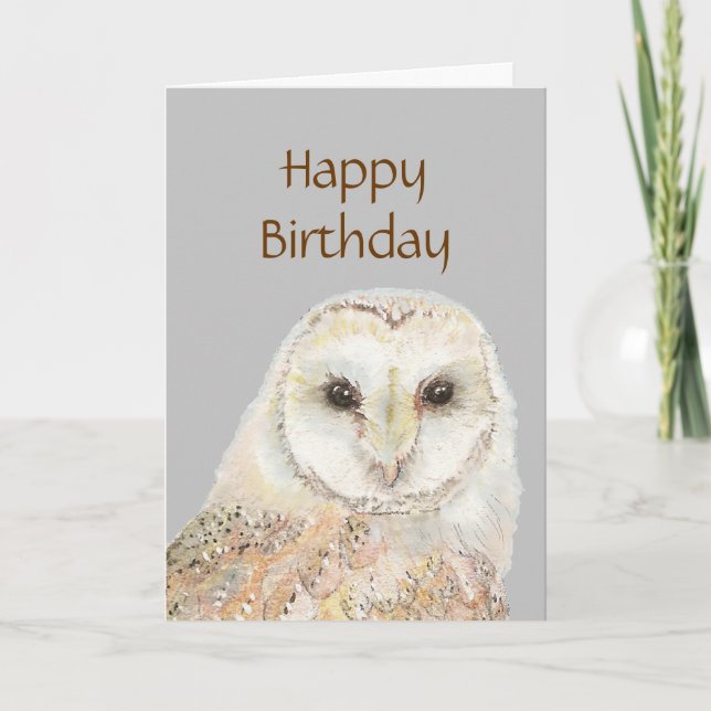 Birthday Barn Owl Why do we Celebrate Card (Front)