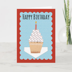 Birthday Baseball Cupcake with Bats and Balls Card