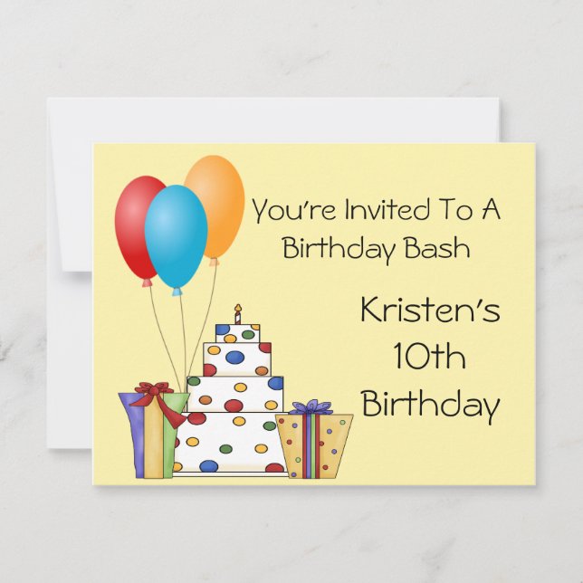 Birthday Bash Invite (Front)