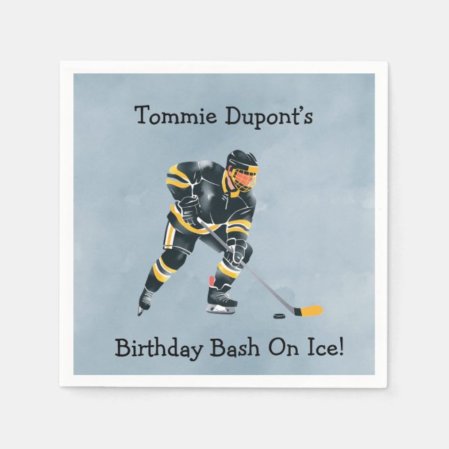 Birthday Bash On Ice Napkin (Front)
