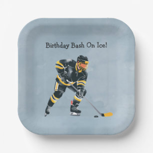 Birthday Bash On Ice Paper Plate