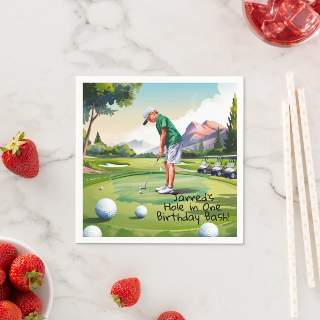 Birthday Bash on the Green Napkin (Insitu)