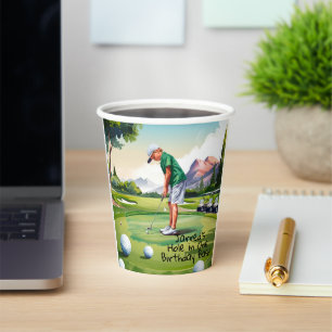 Birthday Bash on the Green Paper Cups
