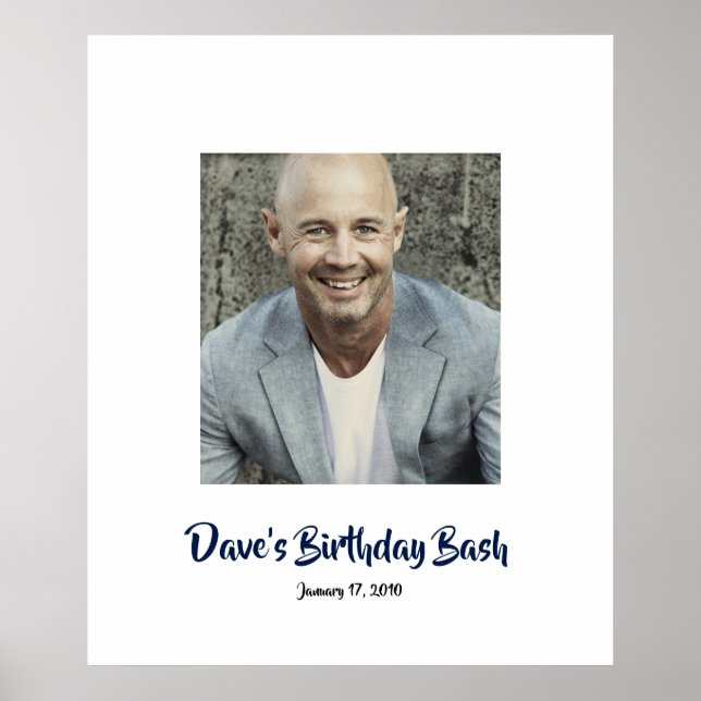 Birthday Bash Sign In Party Board (Front)