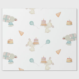 Birthday bash wrapping paper