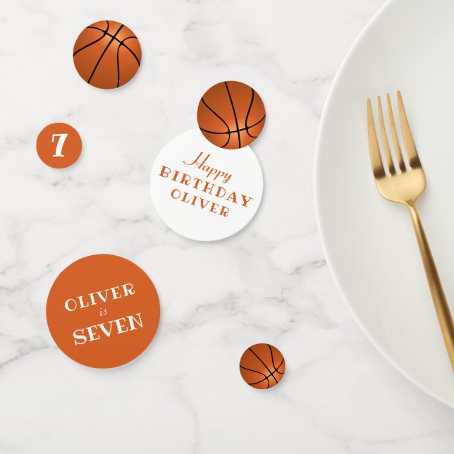 Birthday Basketball Balls Kids Birthday Party Confetti (Group)