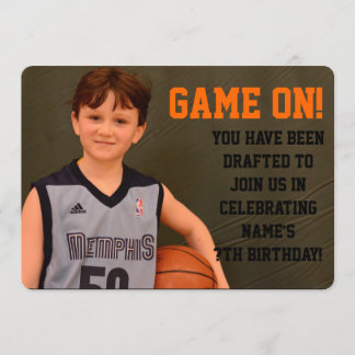 Birthday Basketball Sports Invitation