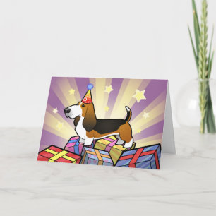 Birthday Basset Hound Card