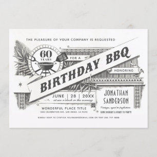 Birthday BBQ Invitations   Supreme Vintage