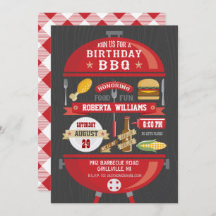 Birthday BBQ Party Invitation