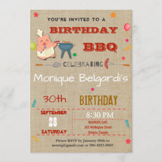 BIRTHDAY BBQ PARTY INVITATION | ANY AGE