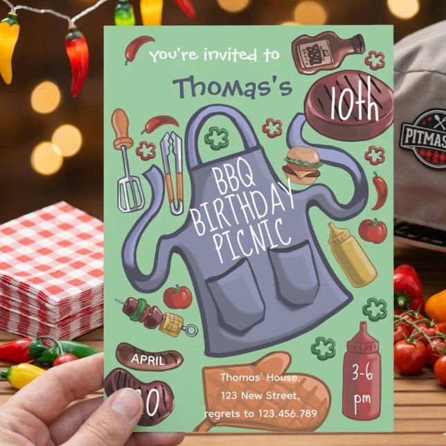 Birthday bbq picnic Invitation (Creator Uploaded)