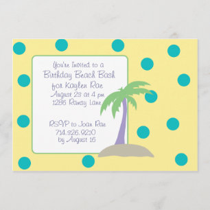 Birthday Beach Bash Invitations