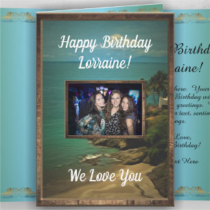 Birthday Beach Dream with Friends 0026 Card