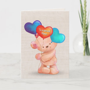 Birthday Bear and Balloons for Nana Card