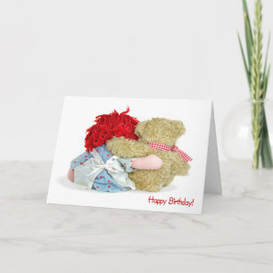Birthday Bear and Doll Card