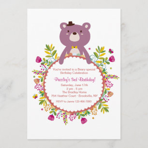 Birthday Bear Invitation