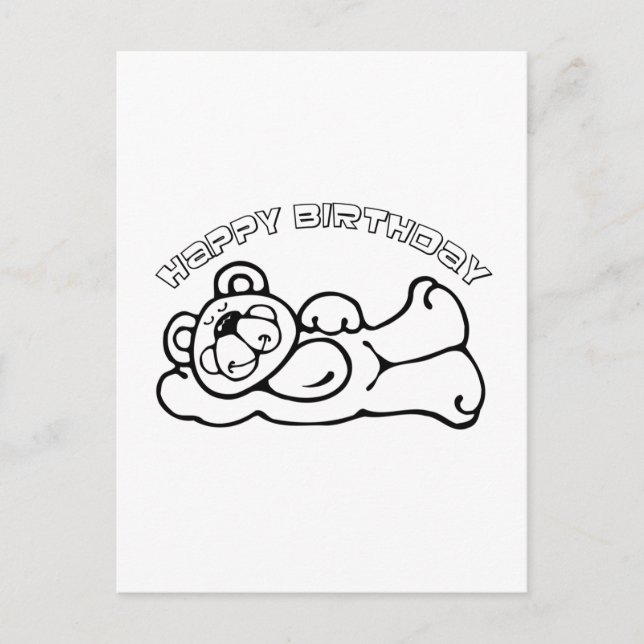 Birthday Bear Postcard (Front)
