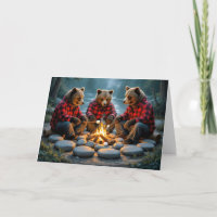 Birthday Bears Roasting Marshmallows