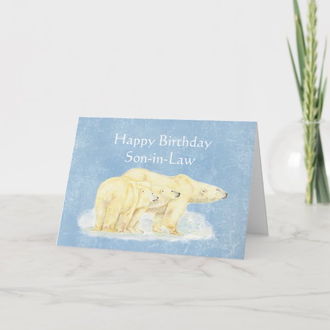 Birthday Beary Special Birthday Polar Bears Card (Front)
