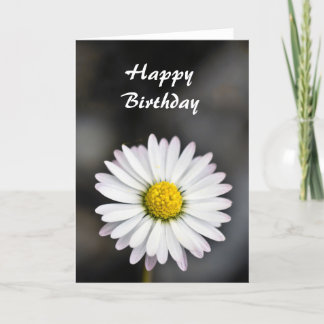 Birthday beautiful white and yellow daisy card