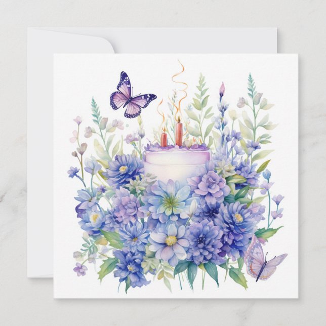 Birthday Beauty: Enchanted Garden Birthday Card (Front)