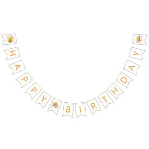 Birthday Bee Bunting Flags