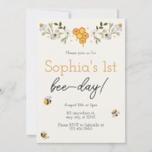 Birthday "Bee-Day" Invitation