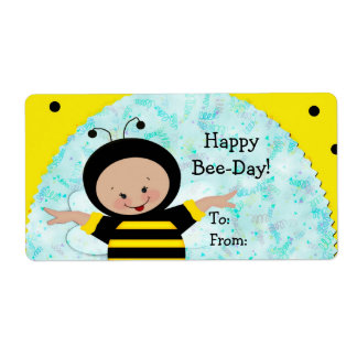 Birthday Bee Gift  Labels