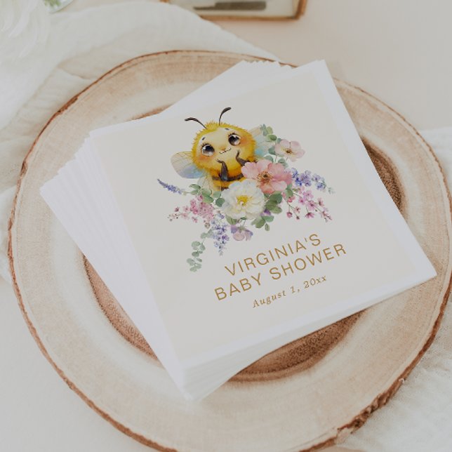 Birthday Bee Napkin (Baby Shower Bee Napkins by Painted Paperie
)