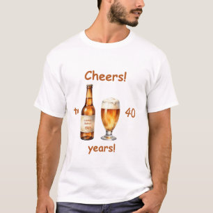 Birthday Beer with custom age T-shirt 