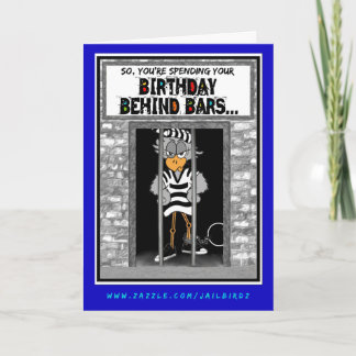 Birthday Behind Bars: Jailbird Birthday card