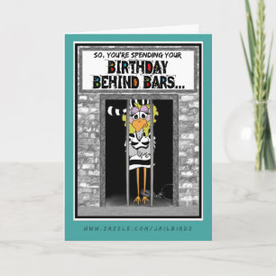 Birthday Behind Bars: Jailbird Birthday card