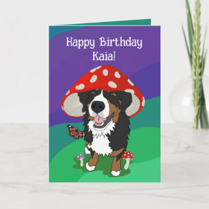 Birthday Bernese Mountain Dog Card