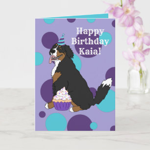 Birthday Bernese Mountain Dog Card