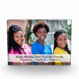 Birthday Best Friends Sisters Family Custom Photo Block
