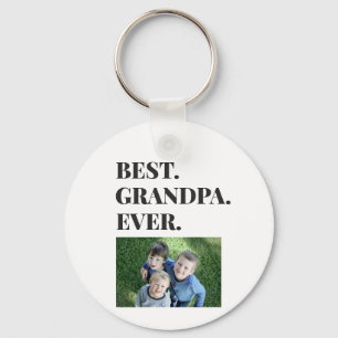 Birthday Best Grandpa Ever Grandkids Photo Key Ring