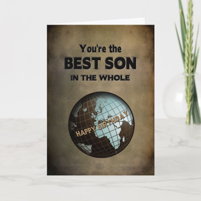 BIRTHDAY- BEST SON IN THE WORLD CARD (Front)