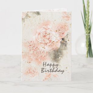 Birthday Bible "In His Presence" Pink Roses Card