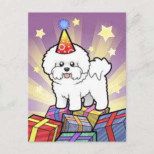 Birthday Bichon Frise Postcard