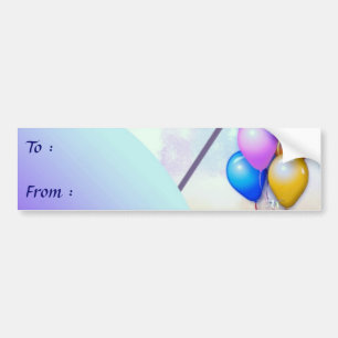 Birthday Big Gift Tag Bumper Sticker