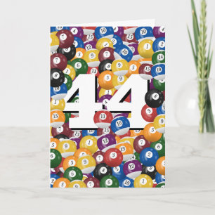 Birthday Billiard Balls For 44th Birthday Card